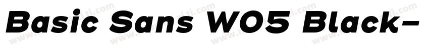Basic Sans W05 Black字体转换